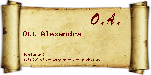 Ott Alexandra névjegykártya
