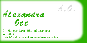 alexandra ott business card